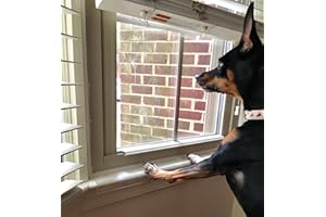 SILL SHIELD 29.5 in. Long x 3.25 in. deep - Clear Cat and Dog Window Sill Protector - Durable Rigid Windowsill Cover Guards Against Pet Claws, Scratching, Drooling, Box of 1 Sill Protector with Mounting Coins