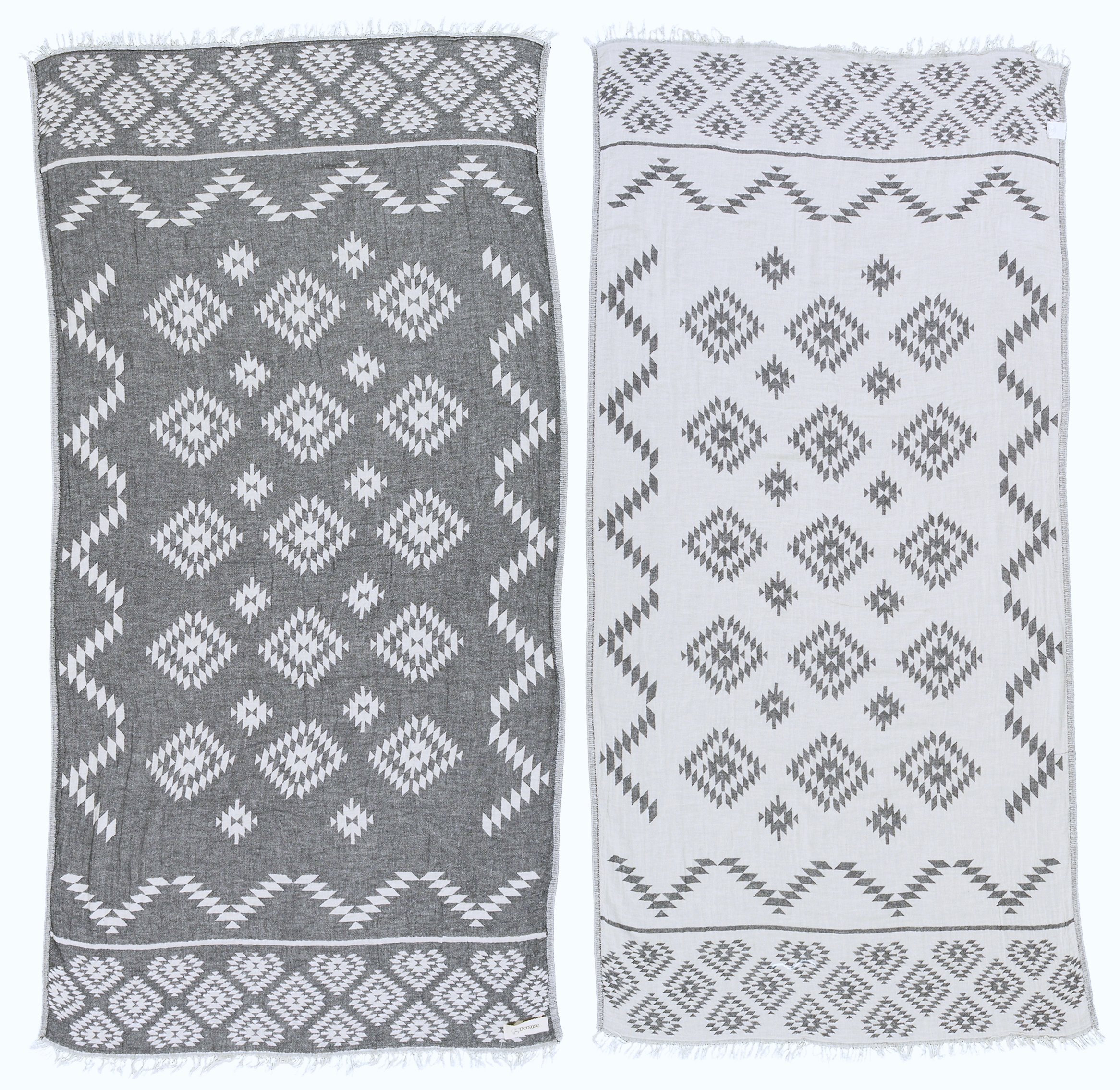 Bersuse 100% Cotton - Teotihuacan Turkish Towel - Antrasit