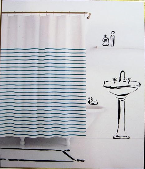 Amazon Com Kate Spade Harbour Stripe Turquoise Blue White Fabric