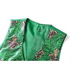 Pixiemain Unisex Green Sequin Vest For Madi Gras