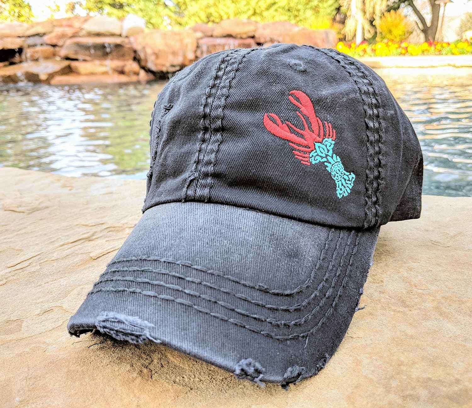 Loaded Lids, Customized, Women's Lobster Hat, Lobster Baseball Cap Handmade