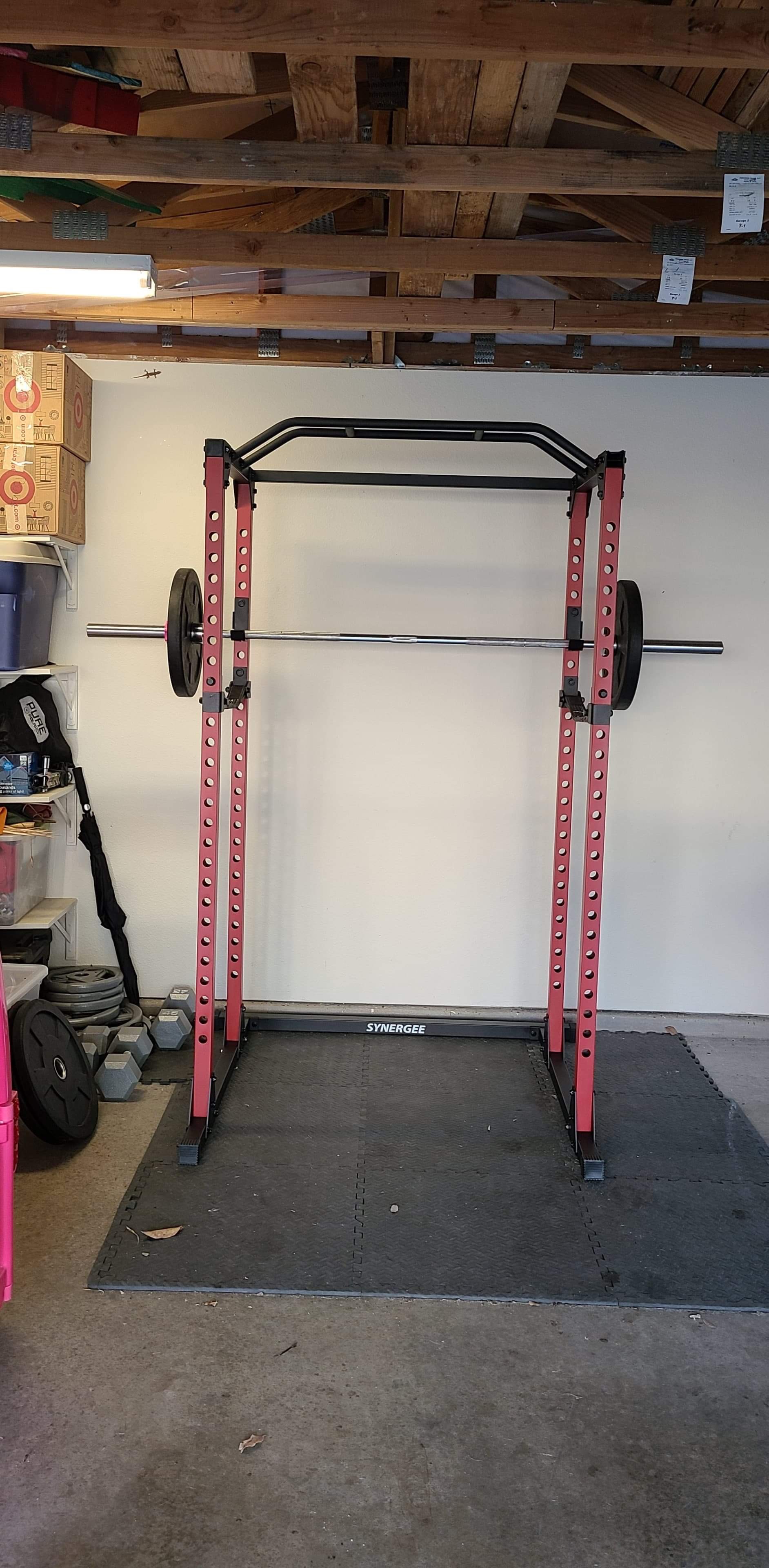 52/mo Finance Synergee Power Rack with Pull Up Bar, Safety Straps