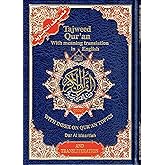 New Edition Tajweed Qur'an With Meaning Translation and Transliteration in English (Arabic and English) - Hardcover Assorted Colors