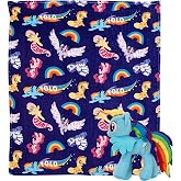 Northwest Character Hugger Pillow &amp; Silk Touch Throw Blanket Set, 40" x 50", My Little Pony - Cute Rainbow Dash