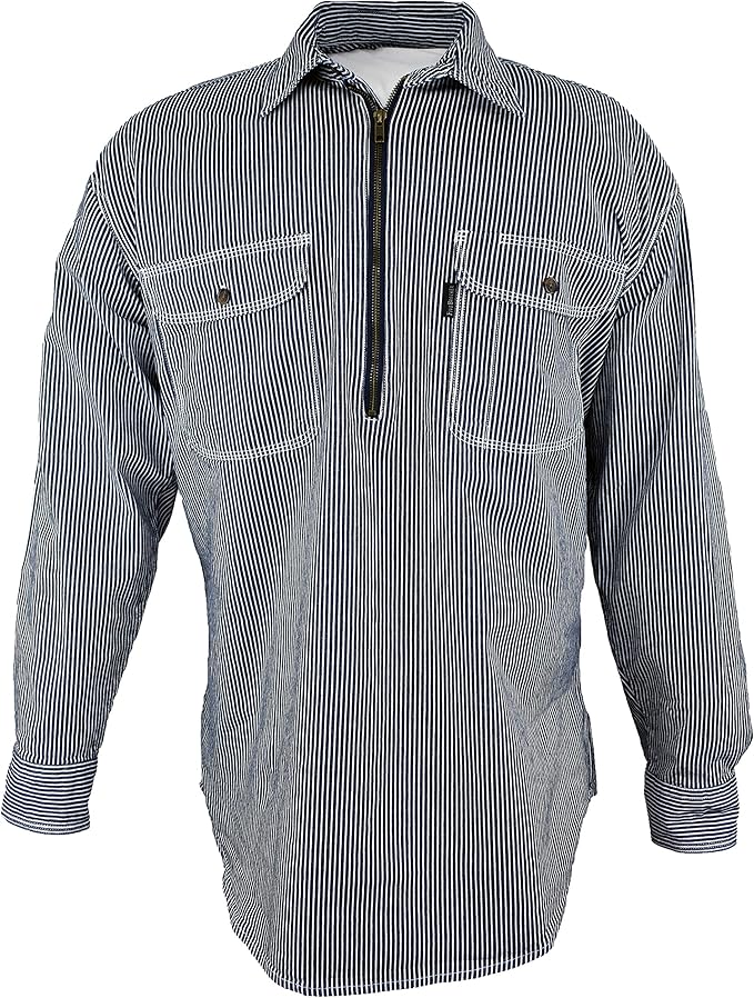 denim zip shirt mens
