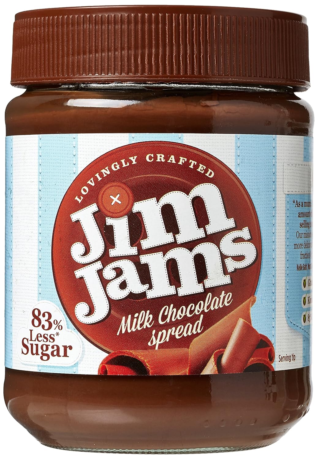 JimJams 83 Percent Less Sugar Milk Chocolate Spread, 350 g Amazon.co