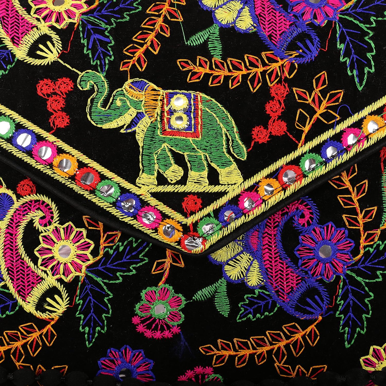 craft trade handmade designer embroidered rajasthani clutch bag for women's