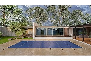 WaterWarden Inground Pool Safety Cover 20' x 40', Rectangle, 15-Year Warranty, UL Classified to ASTM F1346, Triple Stitched for MAX Strength, Abrasion Resistant, Hardware Included, Blue Mesh