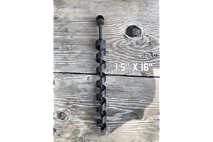 BLACK RAVEN COMPANY Sasquatch - 1.5 x 16 inch Scotch Eye Wood Auger Drill Bit for Bushcraft and Camping | Hand Auger | for Bushcraft Backpack | Perfect Addition to Survival or Camping Gear Packs