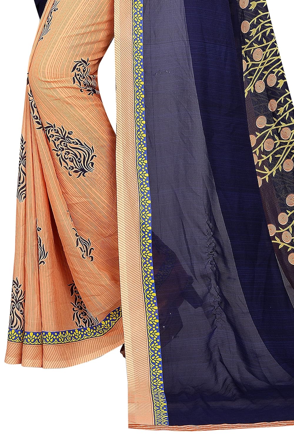 indira designer georgette saree with blouse piece