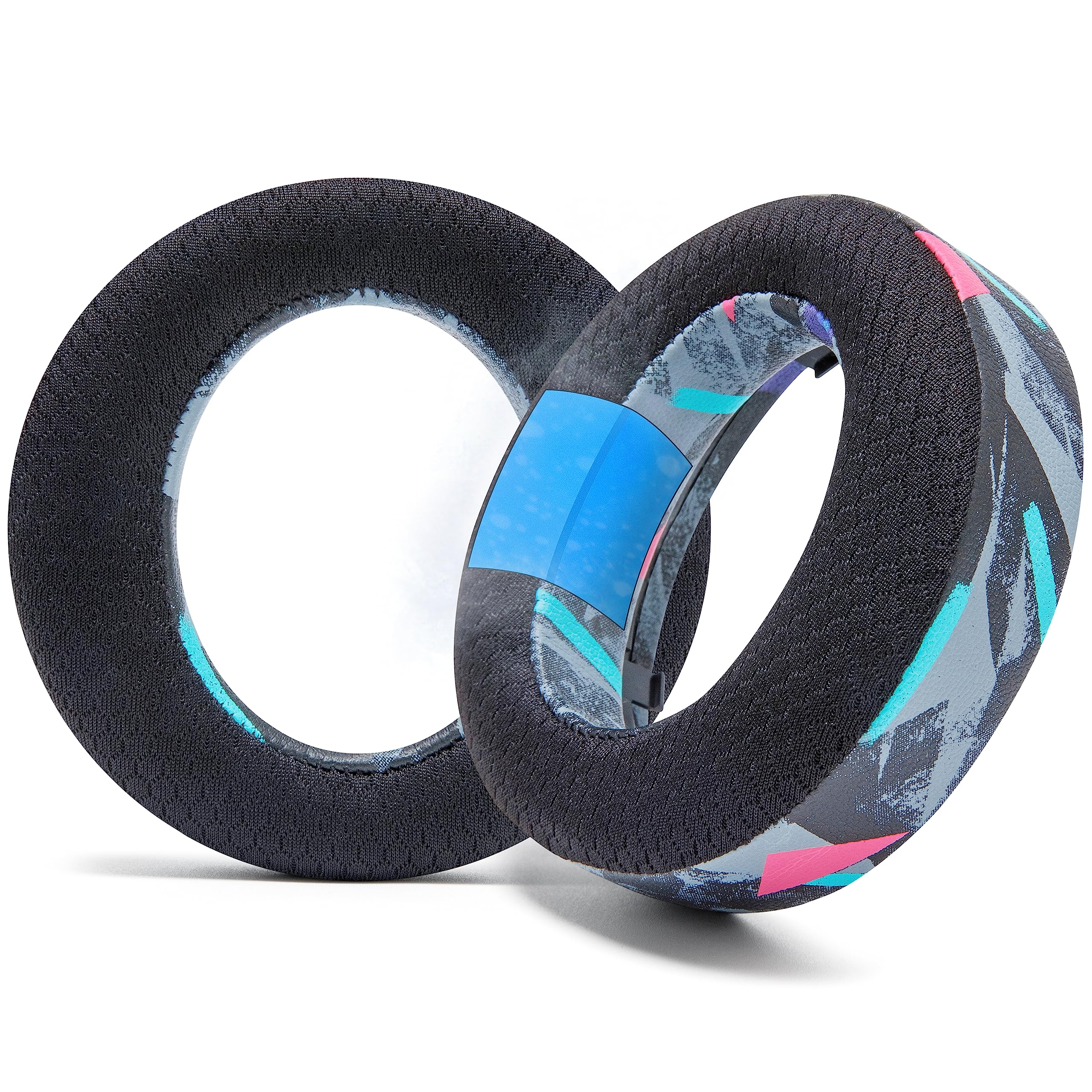 WC Freeze Pulse 3D - Cooling Gel Earpads Compatible with Sony PS5 Pulse 3D, Made by Wicked Cushions | Thicker Cushion & Wider Opening | 90's Black — image 1