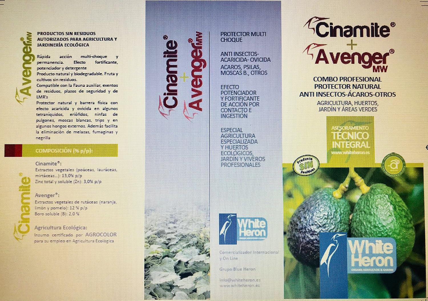 Pack CINAMITE® + Avenger® (500 m2). Acaros/Insectos/Hongos; Pack ...