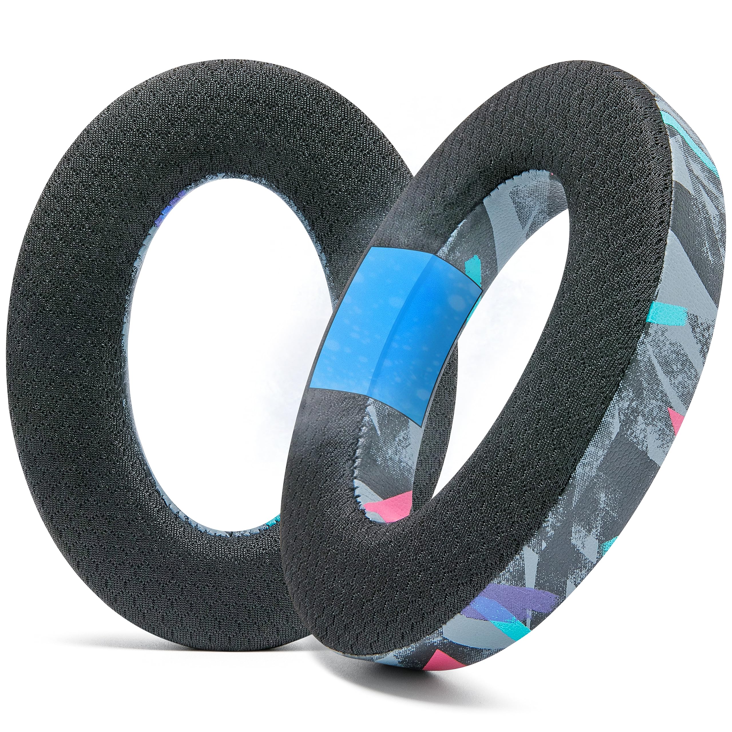 WC Freeze PC38X - Cooling Gel Earpads For Sennheiser PC38X / PC37X / HD599 / HD598/ GAME ONE & More, Made by Wicked Cushions - Elevate Comfort, Durability, & Sound | 90's Black