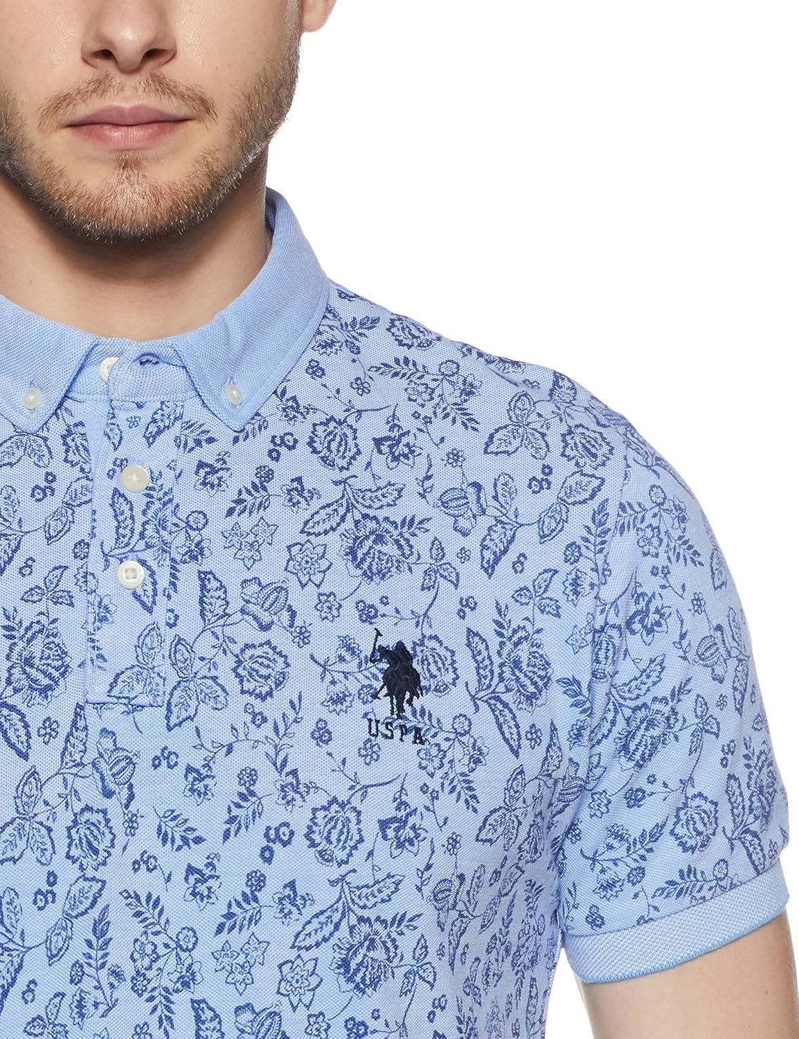 us polo association men's printed regular fit polo