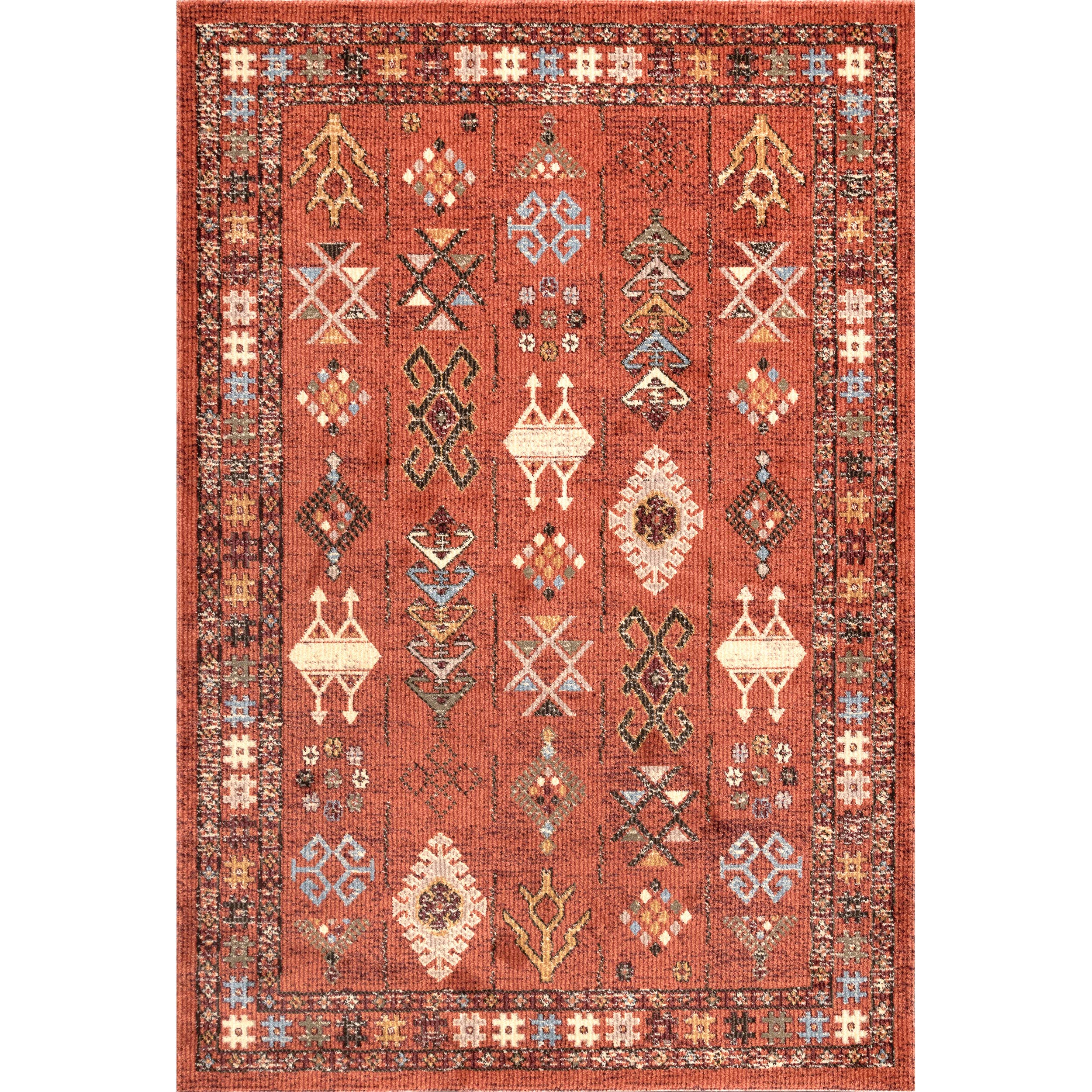 nuLOOM Wilma Transitional Tribal Area Rug, 8'x10', Orange