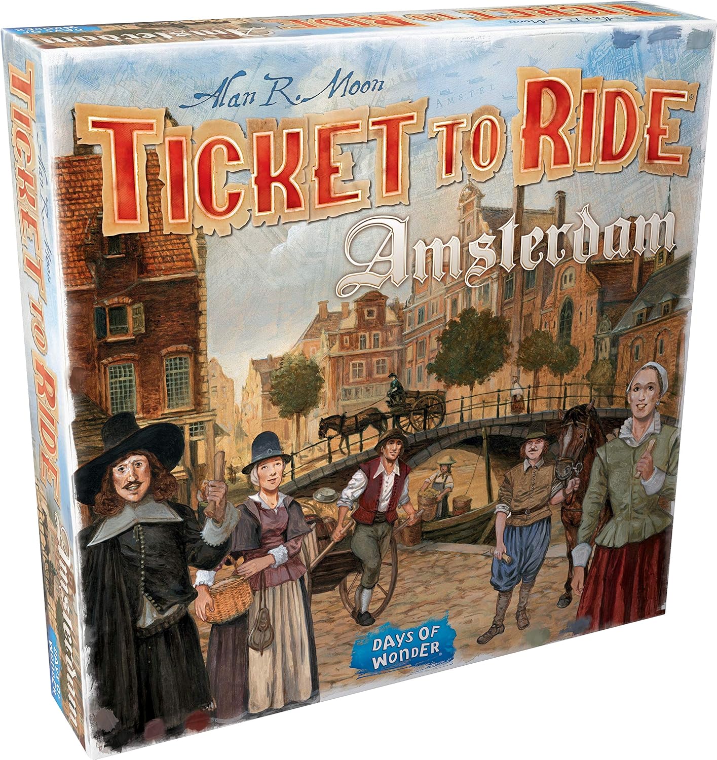 Days of Wonder Ticket to Ride Amsterdam Family Board Game Ages 8+ For 2 to 4 Players Average Playtime 10-15 Minutes