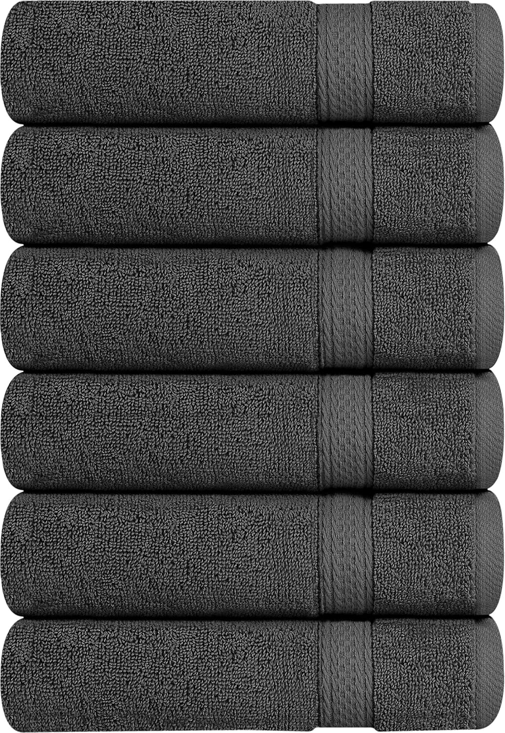 Utopia Towels Premium Grey Hand Towels - 100% Combed Ring Spun Cotton, Ultra Soft and Highly Absorbent, 600 GSM Exrta Large Hand Towels 16 x 28 inches, Hotel & Spa Quality Hand Towels (6-Pack): Home & Kitchen