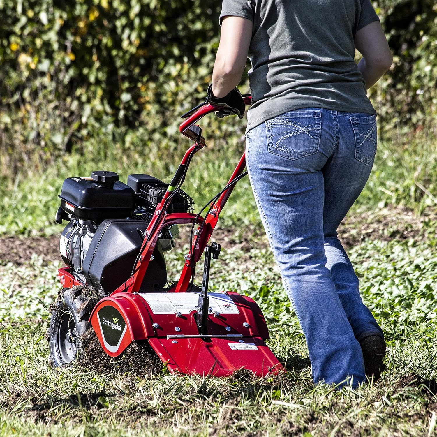 EARTHQUAKE 33970 Victory Rear Tine Tiller, Red : Garden & Outdoor