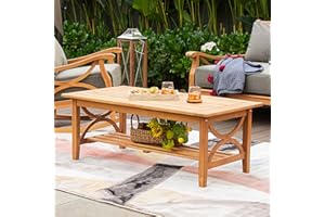 Cambridge Casual Chester Patio Coffee Table, Natural Teak