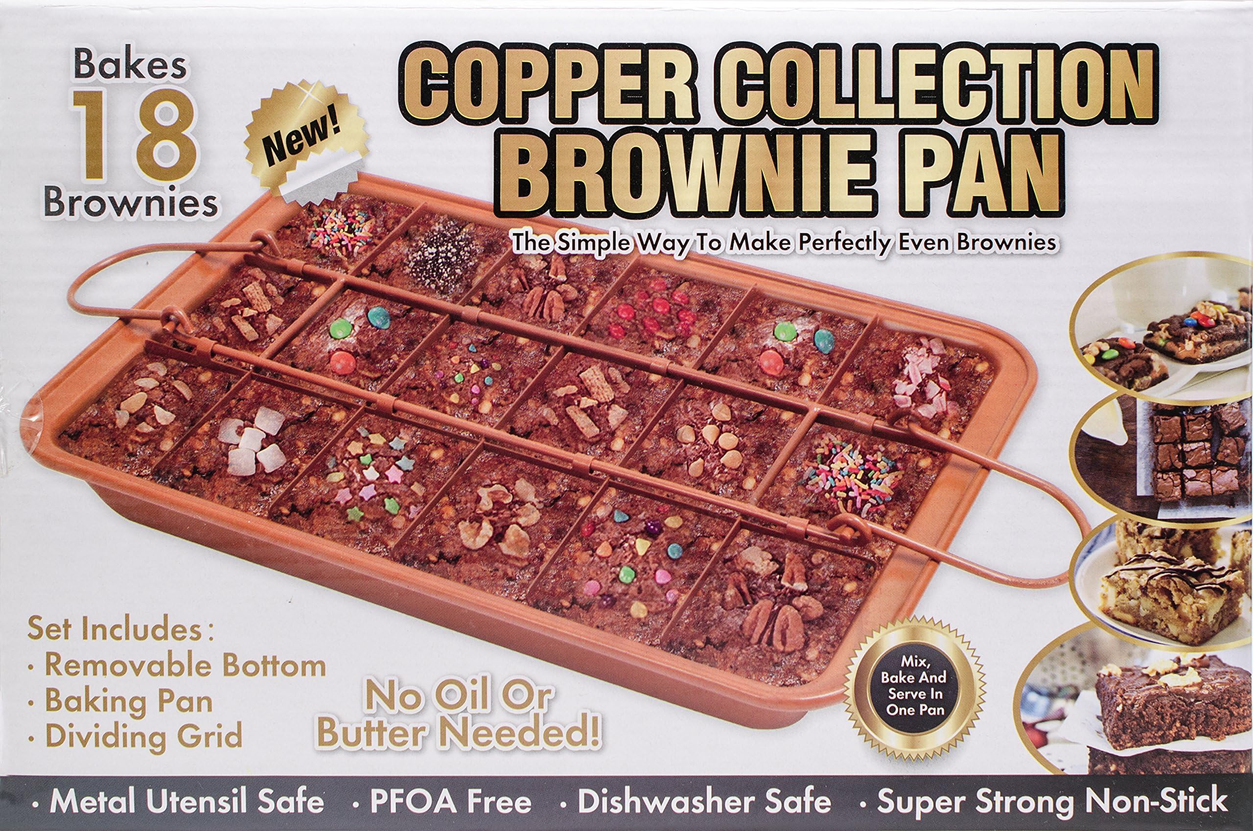 Copper Collection Brownie Pan