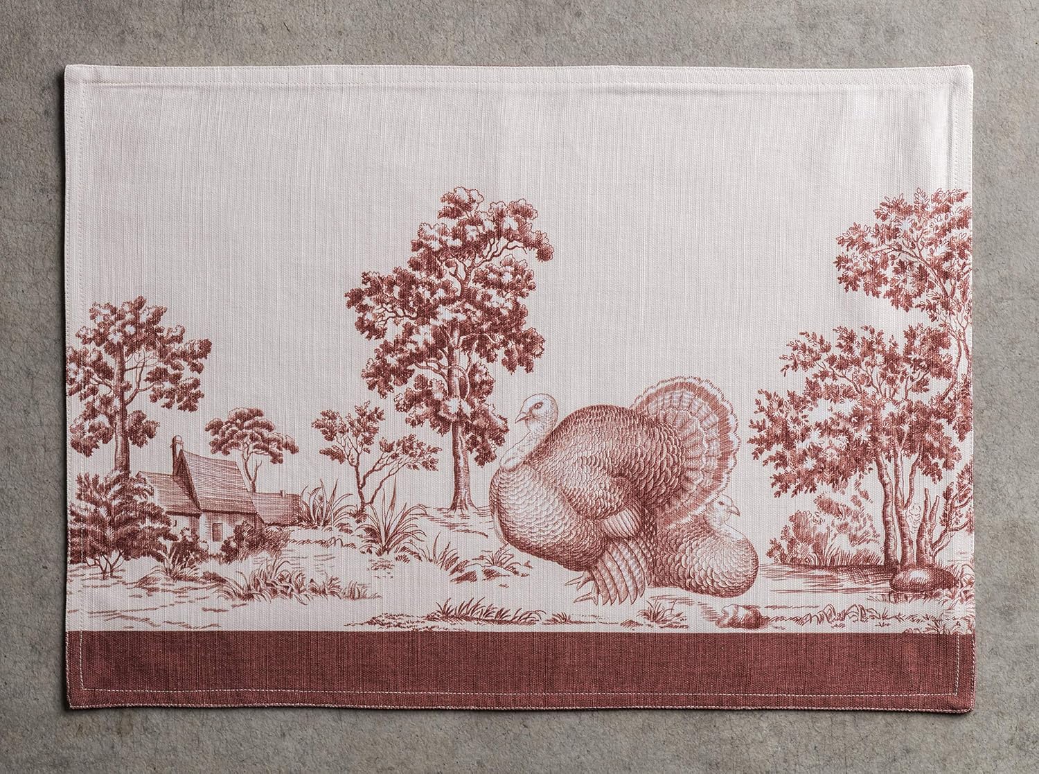 Maison d' Hermine Holy Jouy 100% Cotton Set of 4 Placemats for Dining Table | Kitchen | Wedding | Everyday Use | Thanksgiving/Christmas | Dinner Parties (Brown, 33 CM X 48 CM) - Image 3