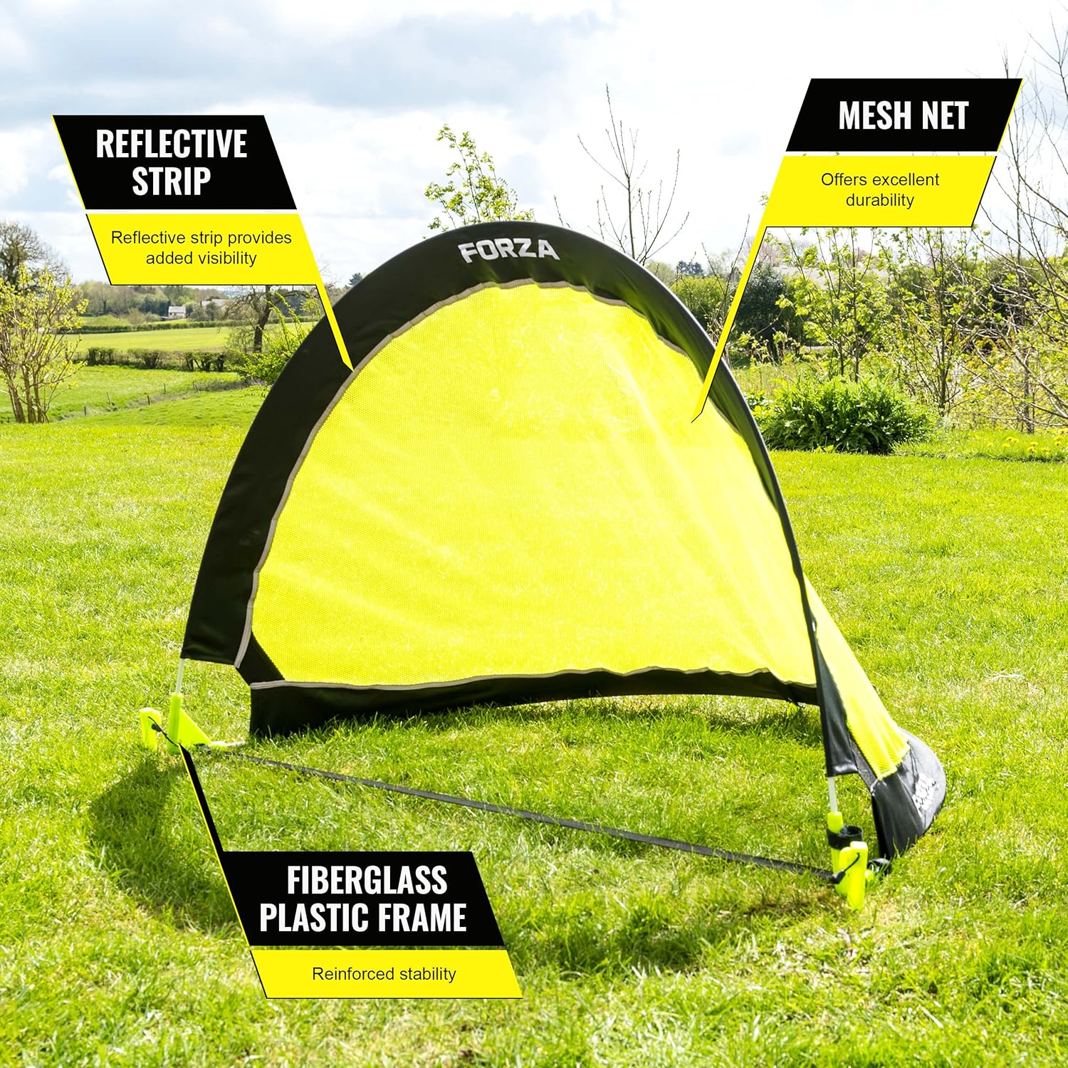 FORZA Flash Pop-Up Soccer Goals [Pair] – Portable Pro Soccer Nets [2.5ft, 4ft & 6ft] : Sports & Outdoors
