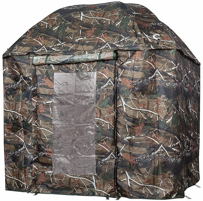 VTK Fishing – Schirm für Angeln, Camo 250 mit Tür – Shelter Oxford – Aluminium – Superior