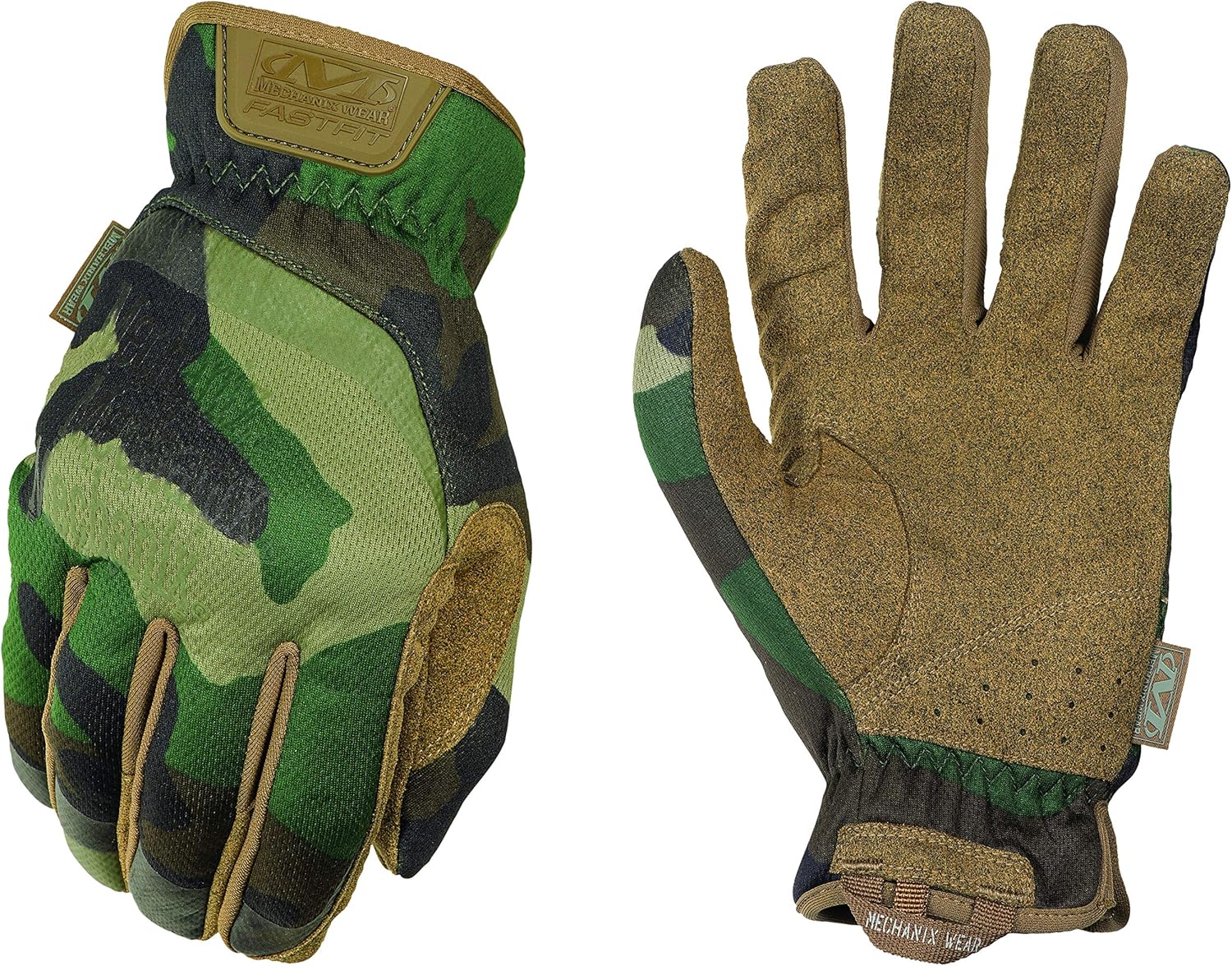 Mechanix Wear - FastFit Woodland Camo Touch Screen Gloves (Medium, Camouflage)
