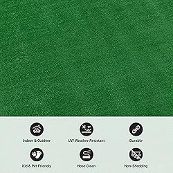 Rugshop Artificial Turf Solid Grass for