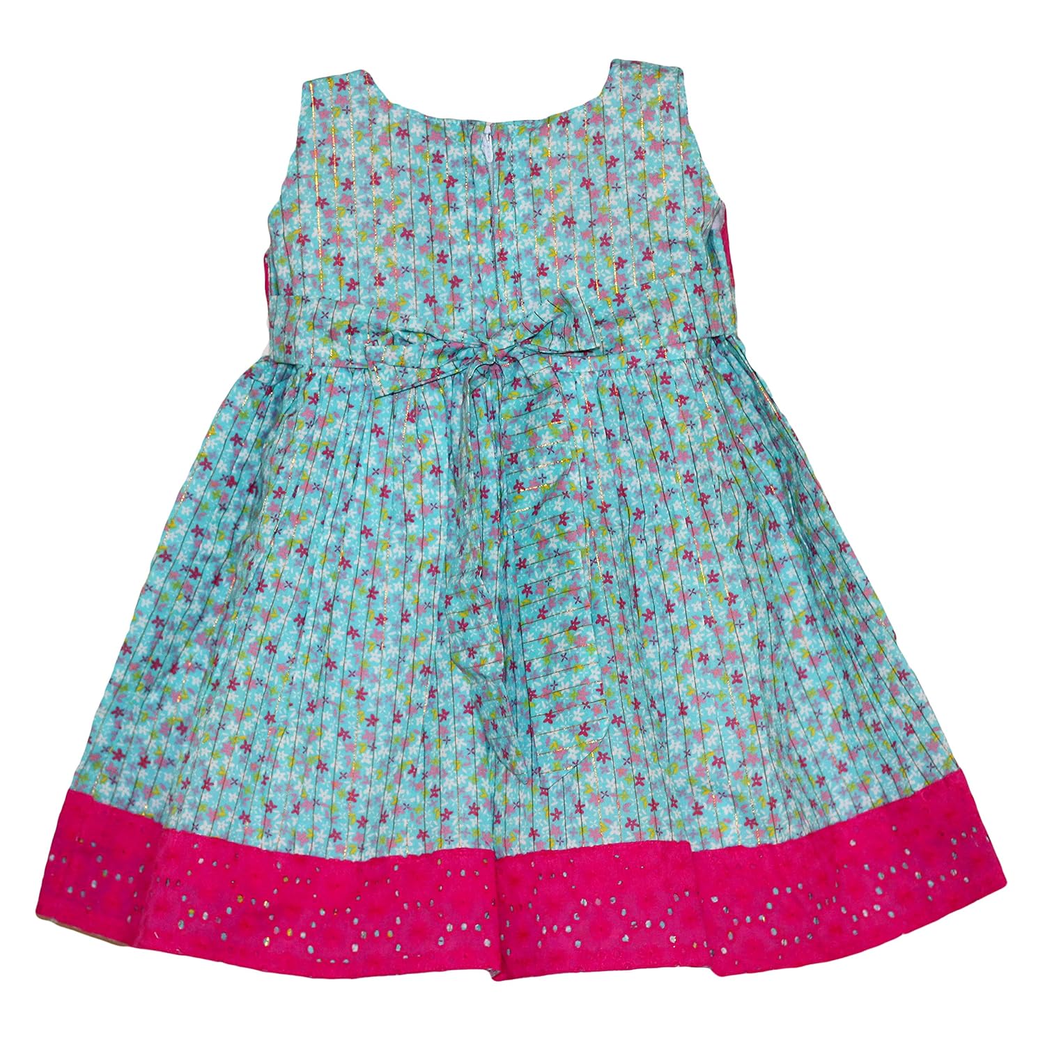 pink and green dress