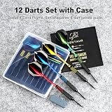 Centaur 12 Pack Steel Tip Darts 24g with 4 Color Aluminum Shafts & Flights view 7