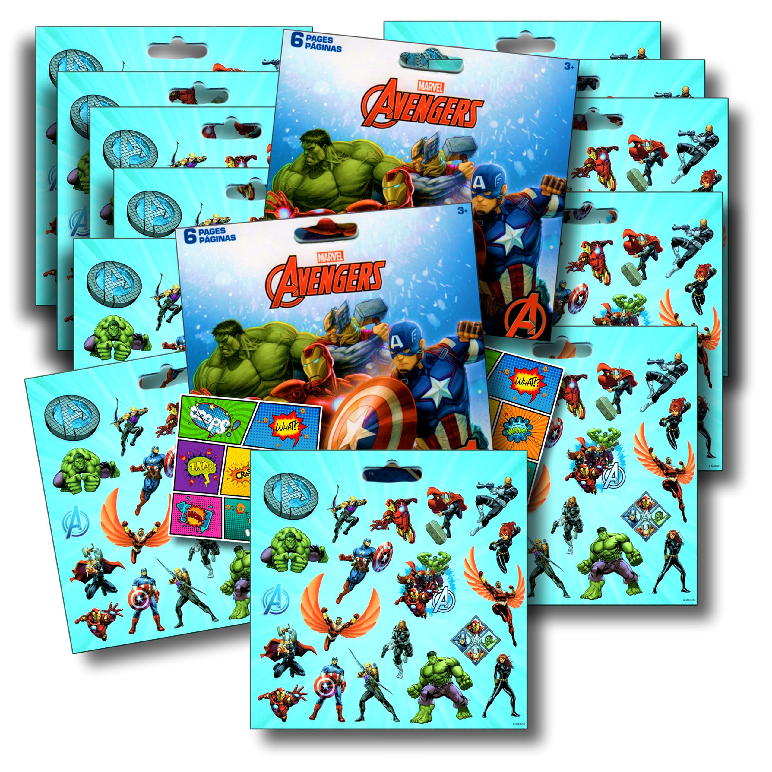 Photo 1 of Marvel Avengers Party Favors - 12 Sheets Over 240 Stickers Plus Large Specialty Stickers