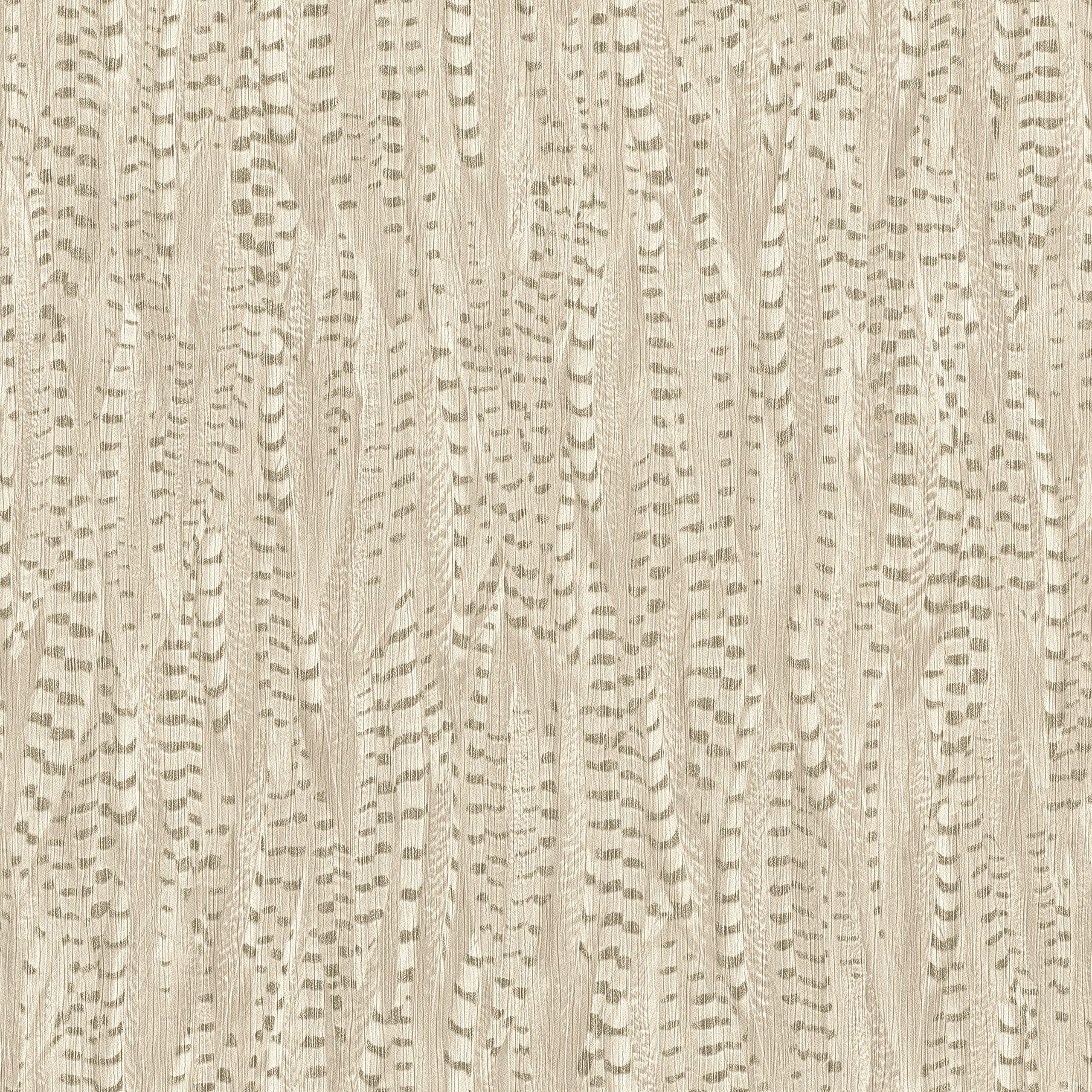 Rasch Tapeten Non Woven Wallpaper (Exotic) Beige Golden 10,05 m x 0,53 m Highlands 550238