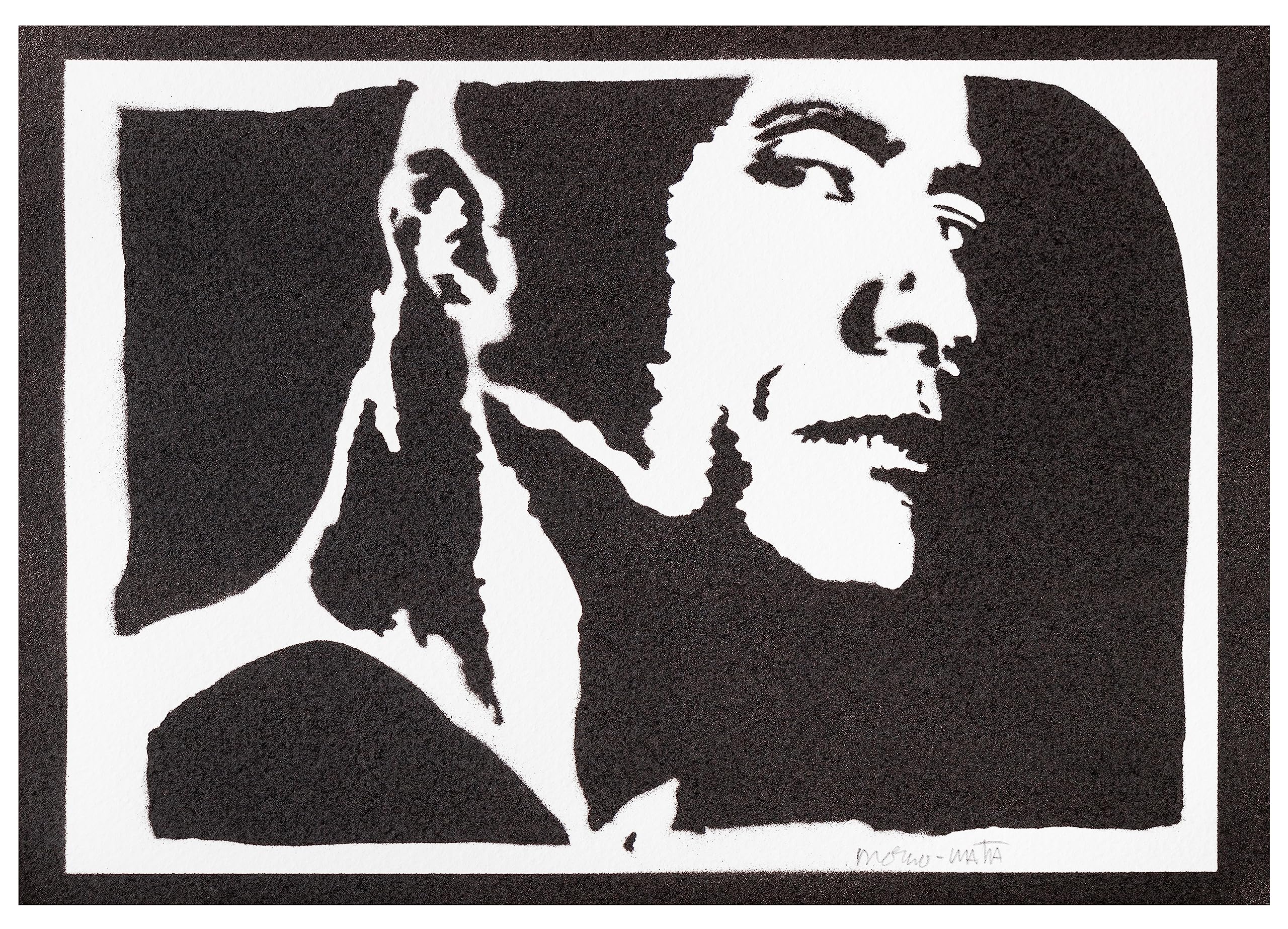 moreno-mata Real Handmade Graffiti The Rock Films Poster Dwayne J... Room Decor Home Wall Art Decoration Bedroom Gifts for Men and Women