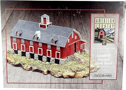 Amazon Com American Country Cold Cast Porcelain Gambrel Roofed