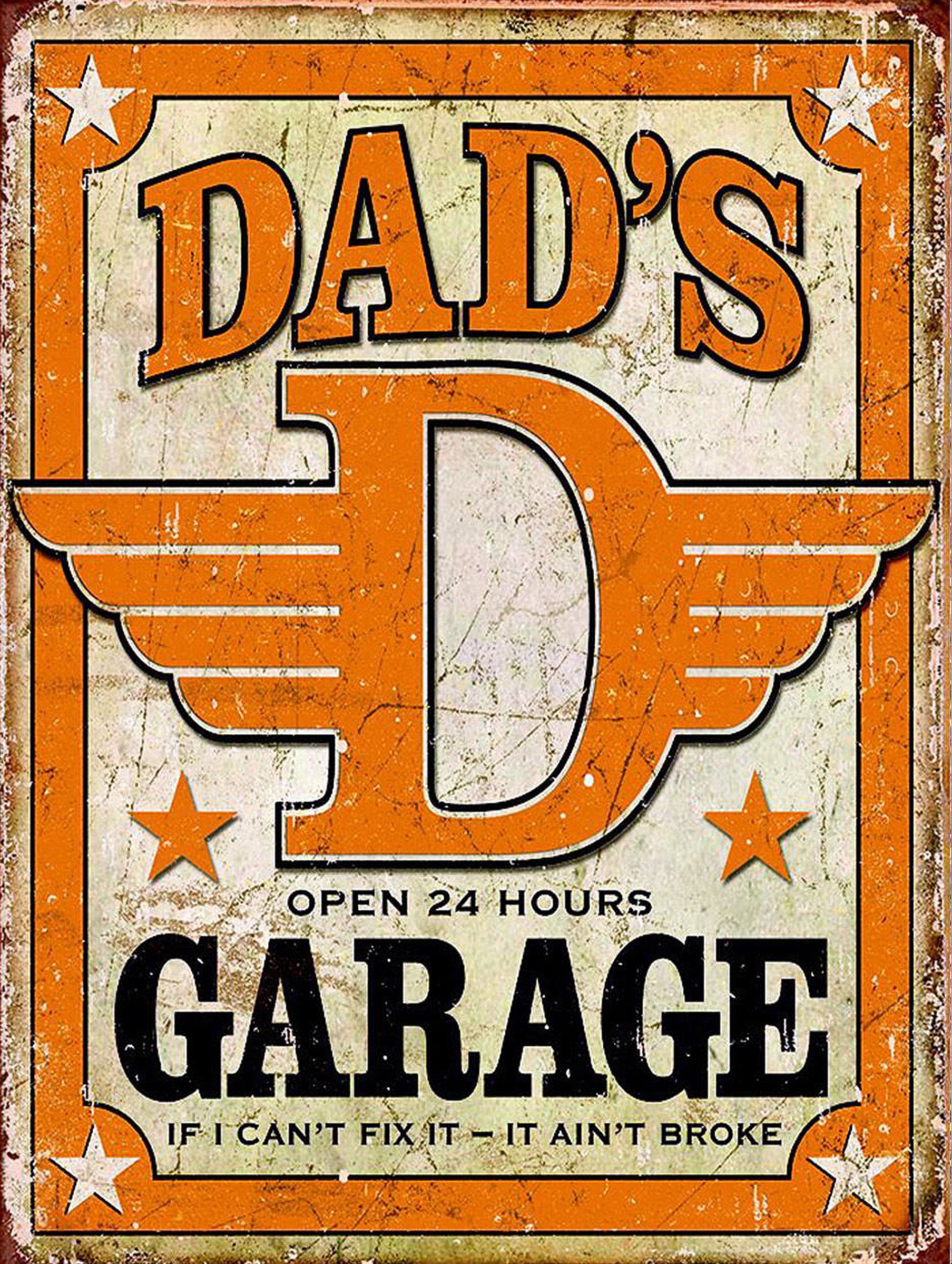 Shawprint Limited Dads Garage Metal Tin Wall Art Novelty Gift 10” x 8” 97M