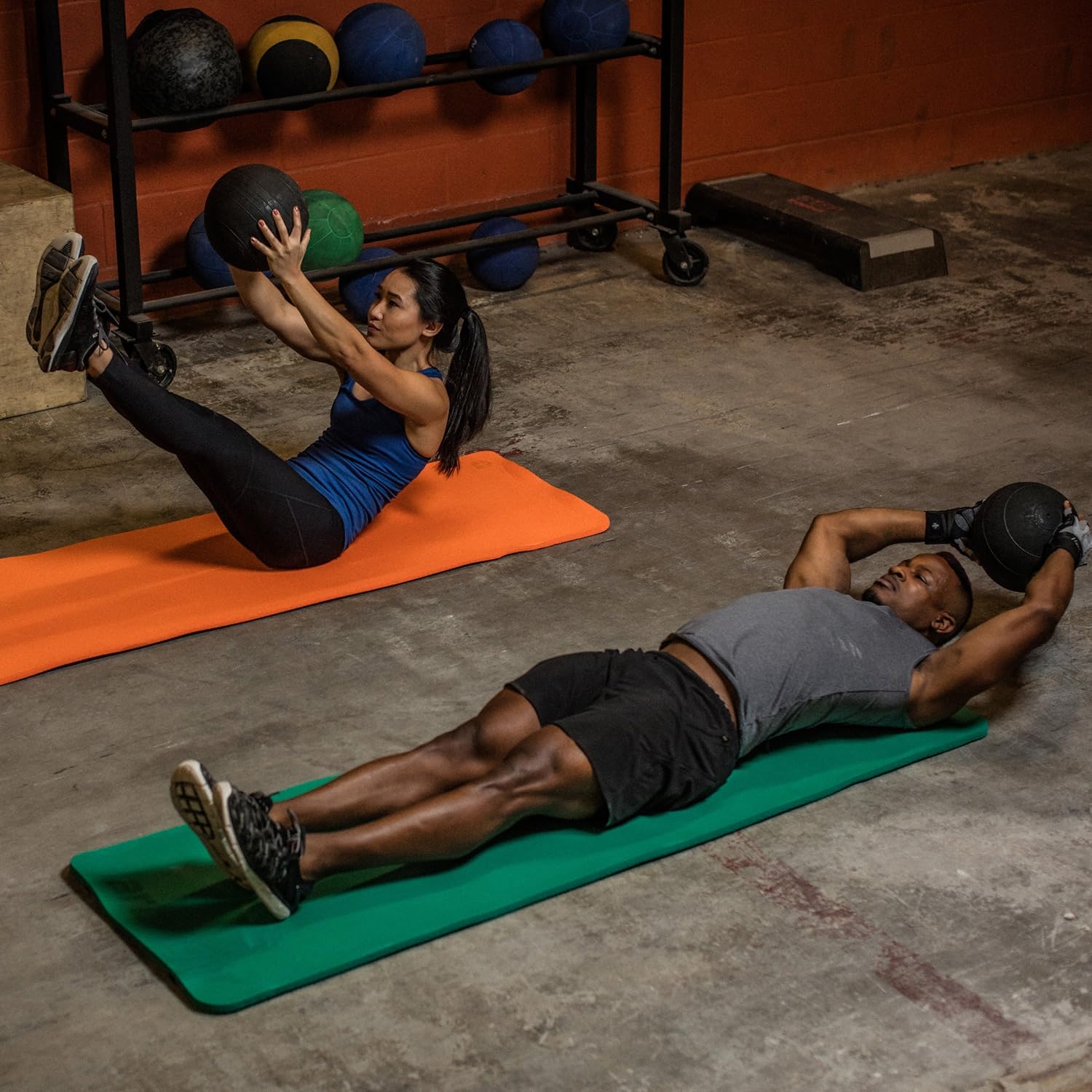 Harbinger Ribbed Durafoam Exercise Mat 5/8-Inch, Green : Sports & Outdoors