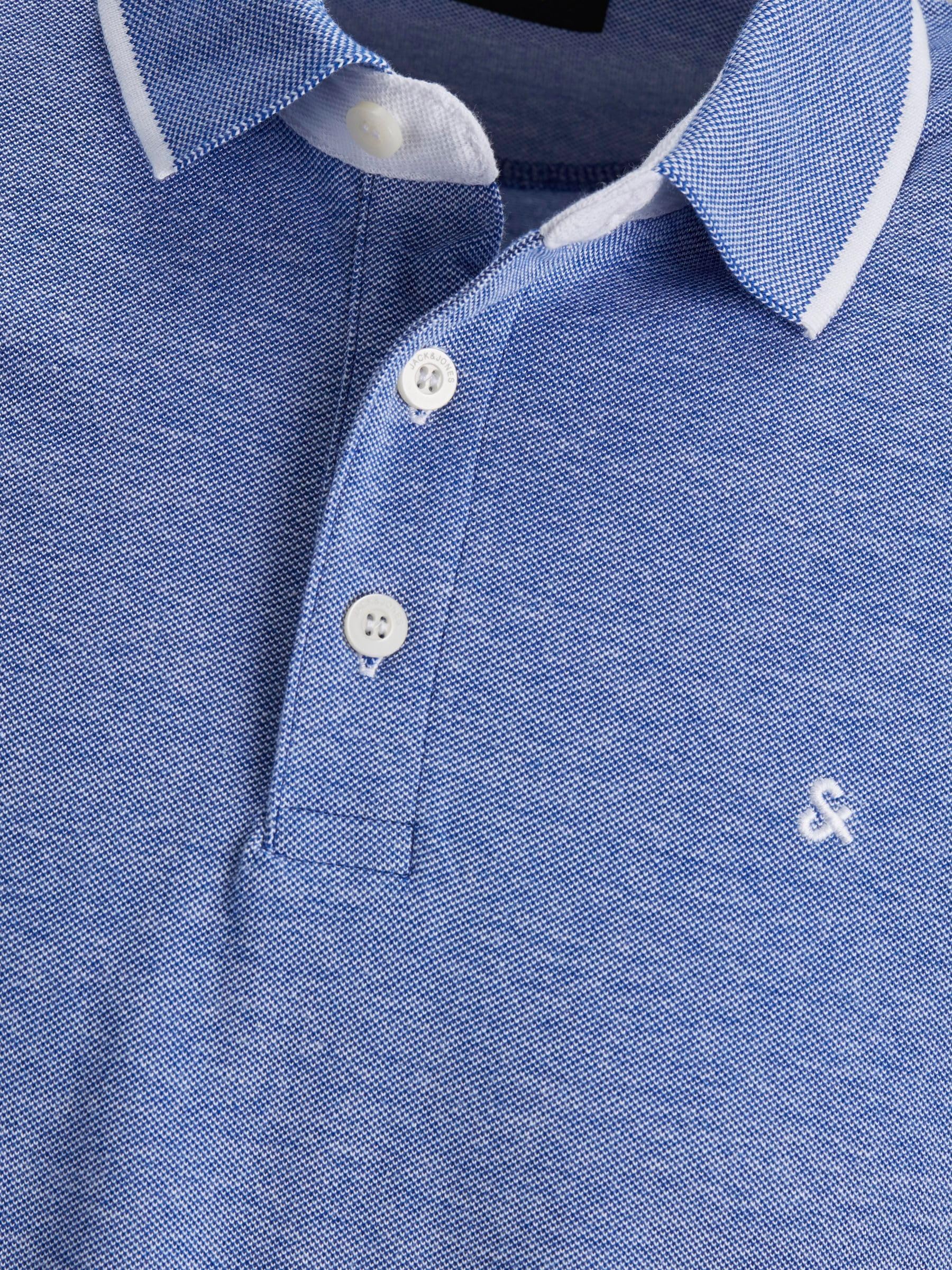 Jack & Jones Herren Slim Fit Polo Shirt JJEPAULOS Uni Sommer Hemd Kragen Kurz Arm Basic Pique Cotton, Dark Grey Melange/Detail:tonal/Black/Slim , XL 8