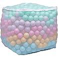 Amazon Basics BPA Free Crush Proof Plastic Ball, Pit Balls with Storage Bag, Toddlers Kids 12+ Months, 1000 Count, 1000 Balls, 6 Pastel Colors