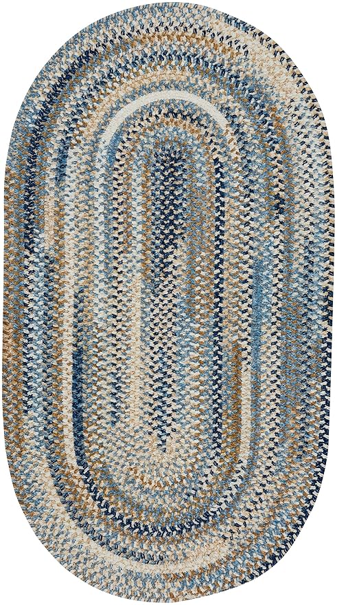 Capel Teppiche Habitat Geflochten Oval Bereich Teppich Grau 50 8