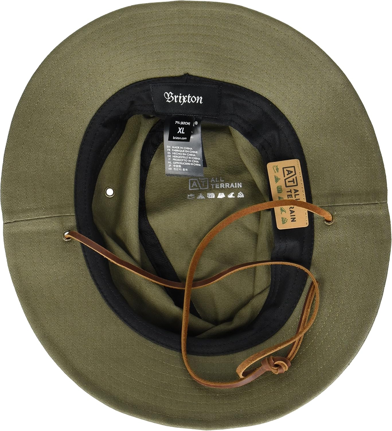 Brixton Men's Penn Quilted Short Brim Waxed Cotton Fedora Hat: Clothing