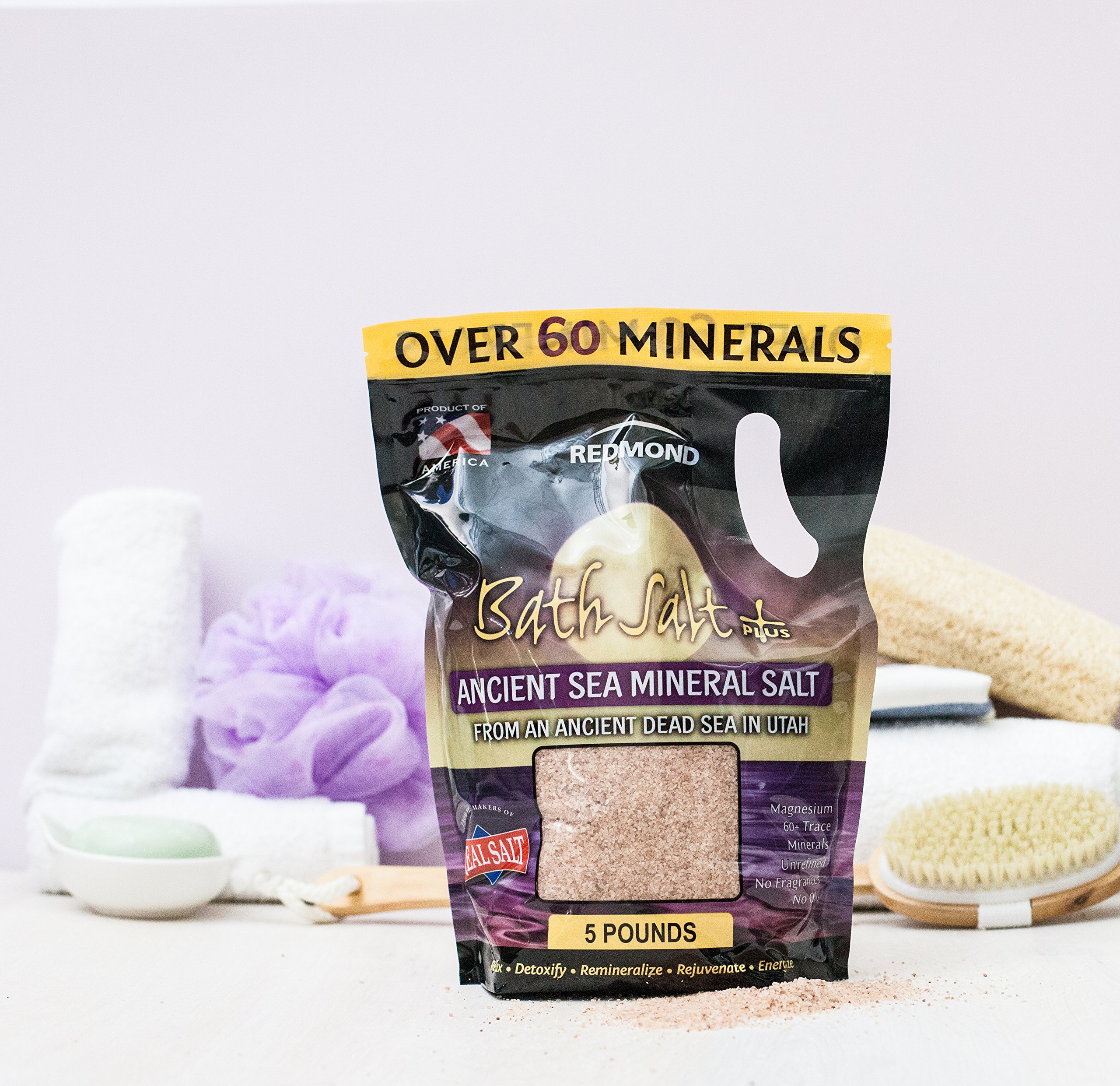 Galleon Redmond Bath Salt Plus, Ancient Sea Mineral Salt From An Ancient Dead Sea In Utah, 5