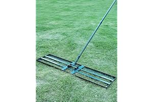 Lawn Leveling Rake,Stainless Steel Lawn Leveler with 45”x10” Ground Plate, 78” Adjustable Long Handle, Heavy Duty Large Level