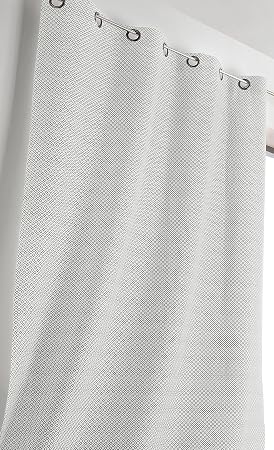Linder Rideau Motifs Géométriques Polyester 50 Lin Gris