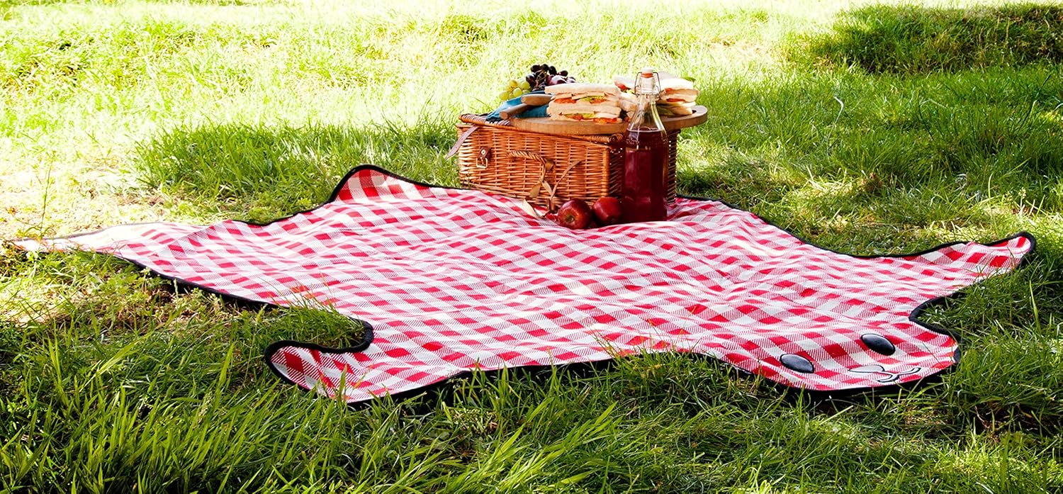 Amazon Com Suck Uk Bear Skin Gingham Picnic Blanket Home Kitchen