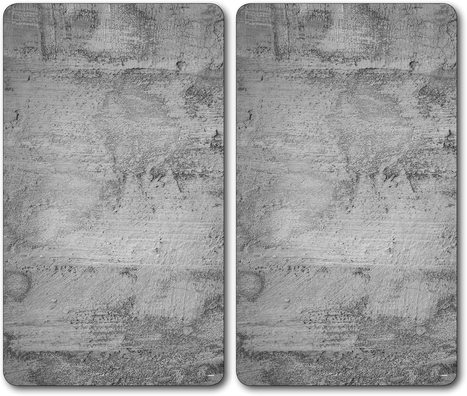 Kesper 36540 13 Multi-Glass Concrete Design Chopping Board (2 Pieces), Grey, 52 x 30 x 0.8 cm