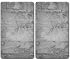 Lot De 2 Plateaux En Verre Trempé Motif Béton - 52x30x0,8 Cm - Planche à Découper, Protection Plaques, Plateau De Service