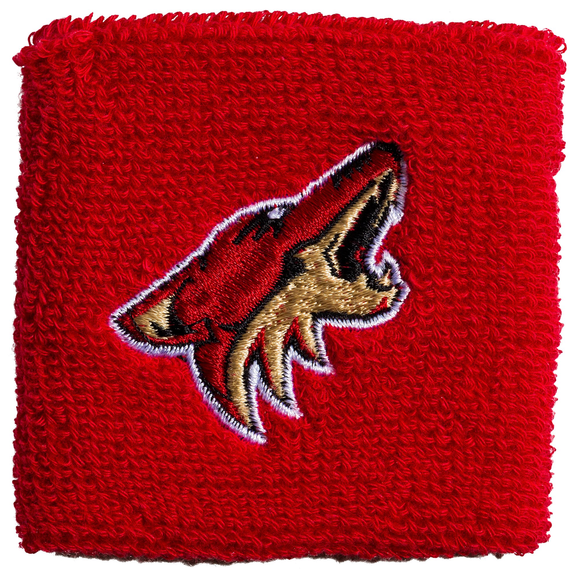 Franklin Sports NHL Arizona Coyotes 2.5" Embroidered Wristbands, One Pair