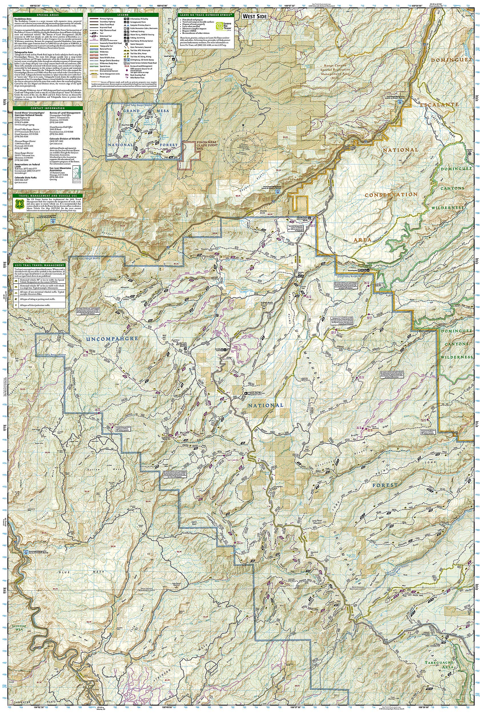 Uncompahgre National Forest Map Uncompahgre Plateau North [Uncompahgre National Forest] (National  Geographic Trails Illustrated Map, 147): National Geographic Maps - Trails  Illustrated: 0749717001473: Books: Amazon.com