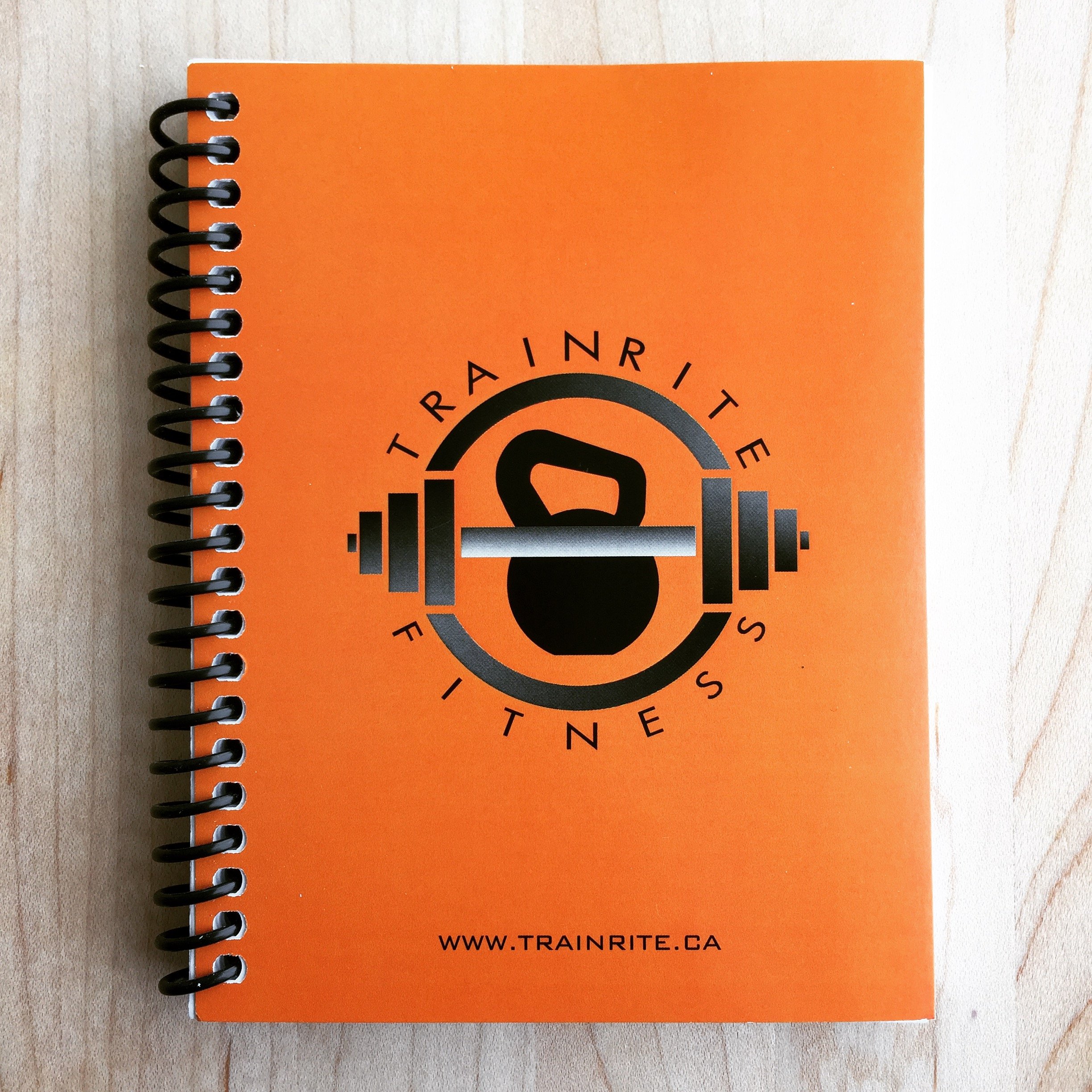 Trainrite Compact Fitness Journal Orange An Exercise Log